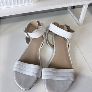 Ann Taylor White Strappy Sandals